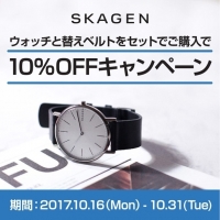 【SKAGEN】腕時計と替えベルトをセットでご購入で10％OFF！
