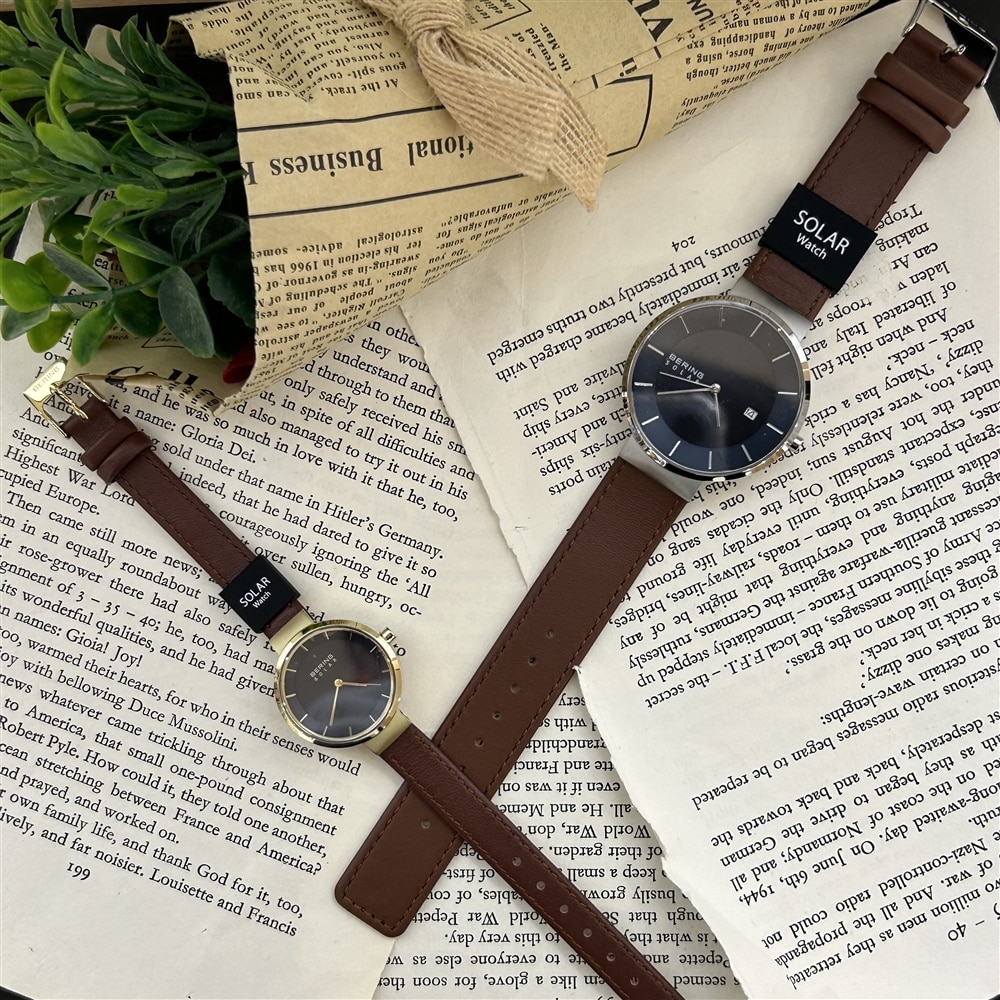 【BERING】ネイビーブルーの文字盤とブラウンのレザーでどんな場面でも身につけやすい腕時計のご紹介　〈junks ルクア大阪店　梅田〉