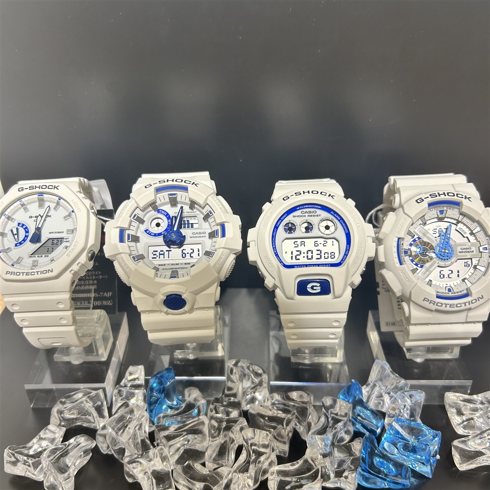 【G-SHOCK】ホワイト&ブルーの時計のご紹介〈junksルクア〉
