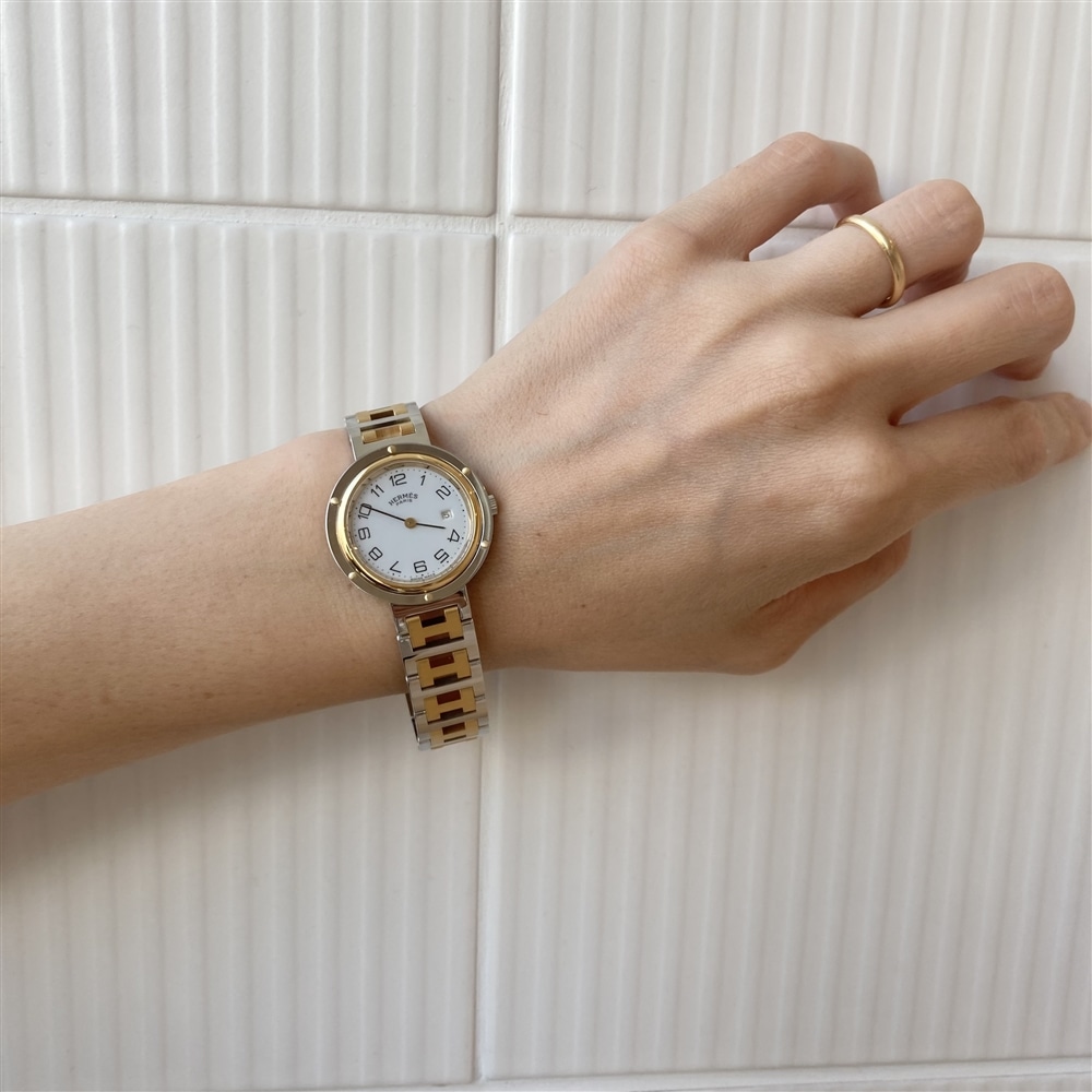 【vintage HERMES】ヴィンテージエルメス／クリッパーコンビ(ケース径約30mm)のご紹介【junksルクア大阪店・梅田】