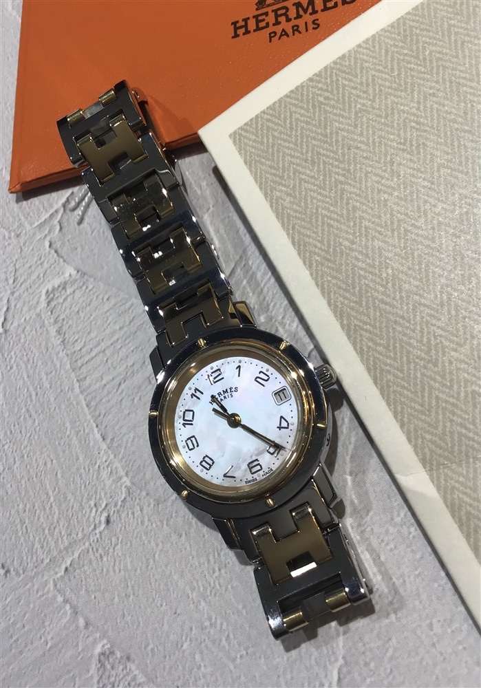 【VINTAGE】白蝶貝が華やかなHERMESのクリッパーナクレをご紹介致します！【グランフロント大阪（梅田）】