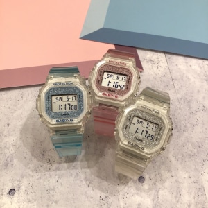【BABY-G】キラキラグリッターが可愛い！スケルトンベルトが涼しげな新作登場！