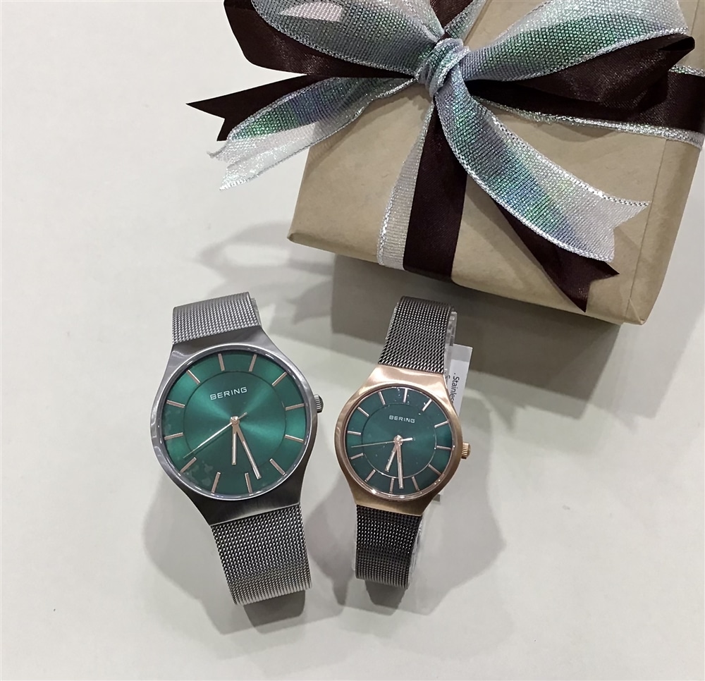 【BERING】グリーンカラーが映えるペアウォッチ！
