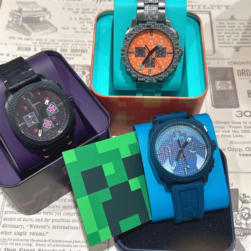 【FOSSIL】超人気ゲーム「マインクラフト」とのコラボウォッチが登場しております!