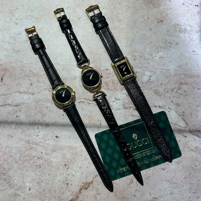 【ヴィンテージ GUCCI】上品さをまとうブラック×ゴールドモデル