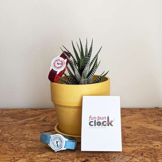 【fun pun clock to wear!】早く！と急かすのは逆効果。子供が時間管理したくなる「時メモ」プレゼント！