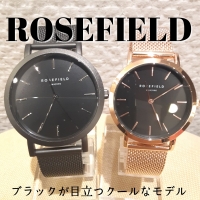 【ROSEFIELD】黒で引き締まるおしゃれな時計