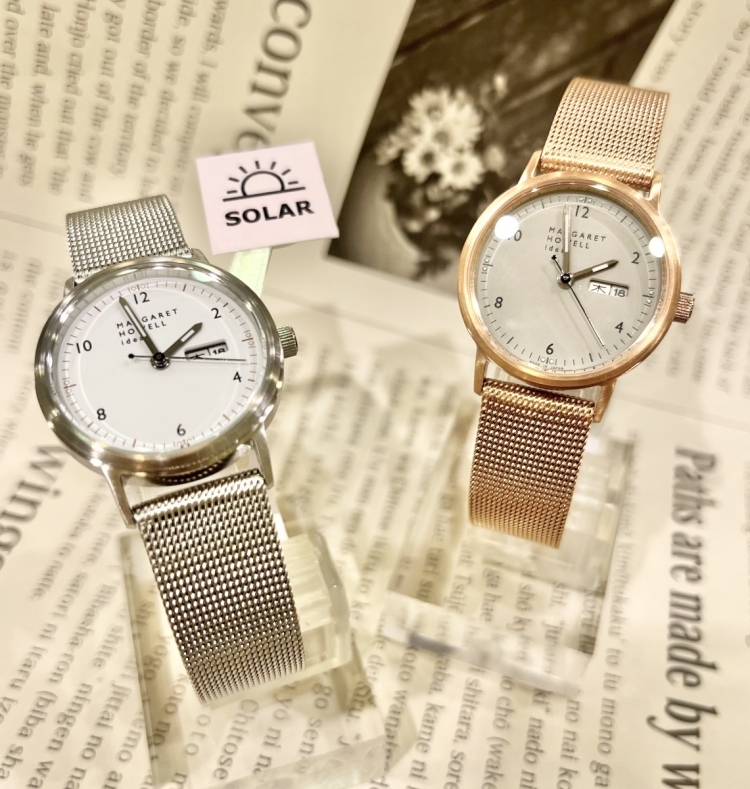 【美品】MARGARET HOWELL 腕時計 ピンクゴールド デイト