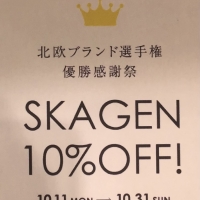 【SKAGEN】10％OFF!!