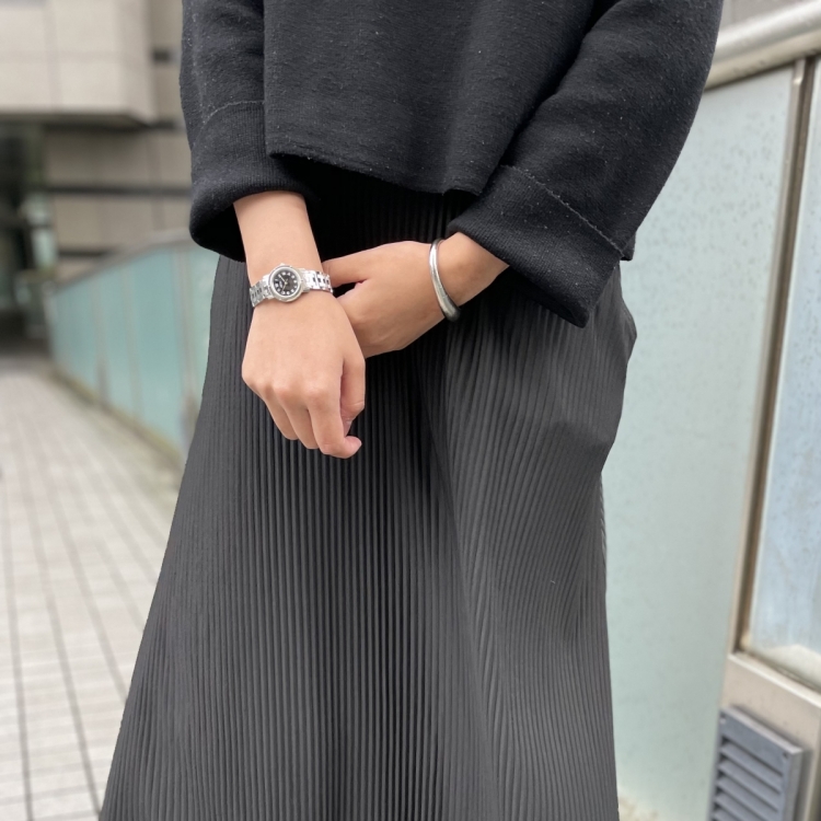 日本製・綿100% エルメス クリッパー ブラック 腕時計