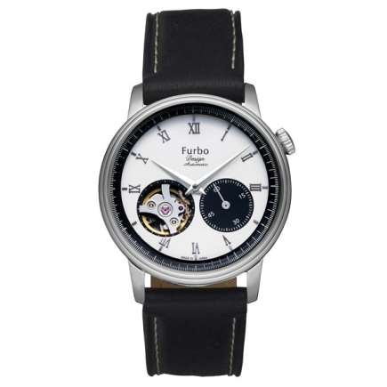 Furbo design 八角形自動巻き腕時計 GEAR - pg / white / black / leather belt – Furbo design